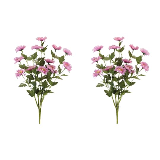 Michaels, Melrose 20.75" Faux Gerbera Daisy Floral Bushes, 2ct. – Category: Bushes